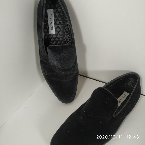 Black velour mens shoes sz11 @43 - Picture 2 of 7